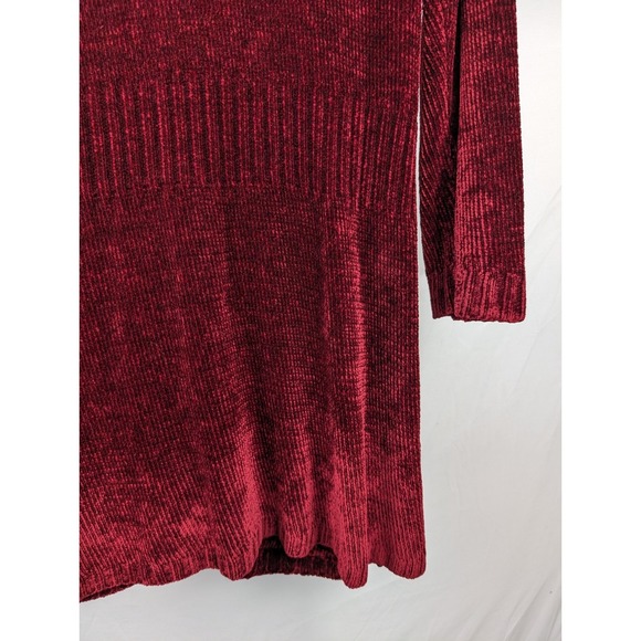 Vtg Ball Cotton Red Corduroy Button Long Sleeve Cardigan L Ladybug Cottagecore - Picture 10 of 12